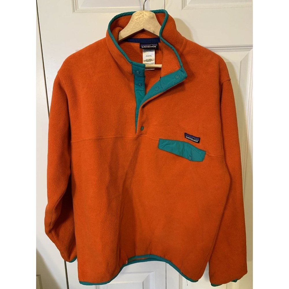 Patagonia Snap-T Synchilla Fleece Men’s Sz S‎ Orange